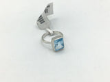 Blue Topaz Size- 6 Rings Sterling Silver