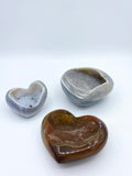 Druzy Agate Puffed Hearts