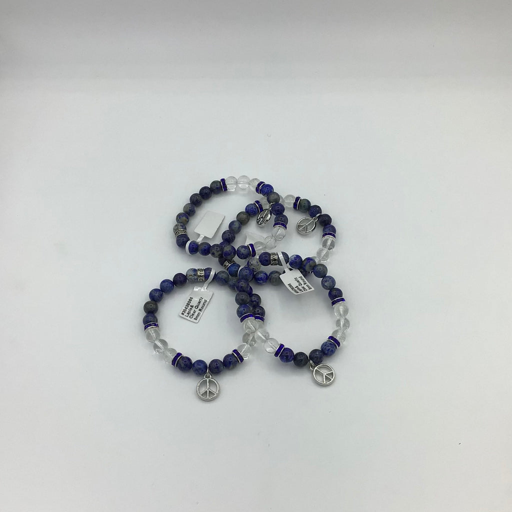 Lapis and Clear Quartz Bracelets