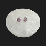 Sterling Silver Amethyst Stud ( Earrings)