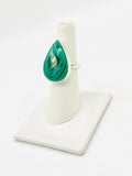 Malachite Size-7 Rings Sterling Silver