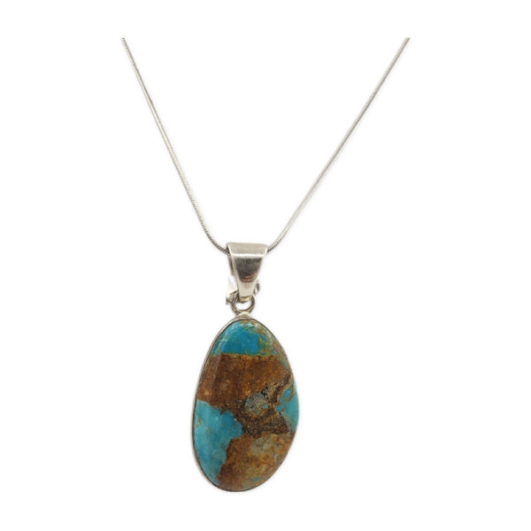 Sterling Silver Boulder Turquoise Pendant