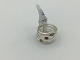 Multi Stone Size -7 Rings Sterling Silver