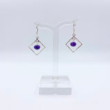 Amethyst Diamond Shape Earring