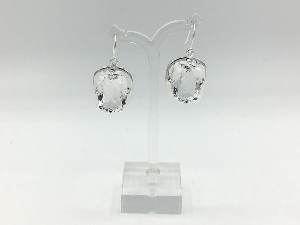 Sterling Silver Crystal Quartz Earrings