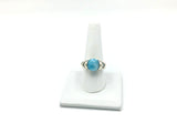 Larimar Size - 9 Rings Sterling Silver