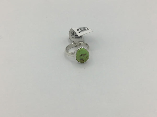 Gaspeite Size -7 Rings Sterling Silver