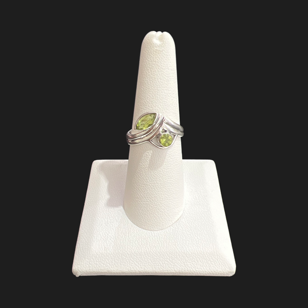 Sterling Silver Peridot Size 8 Rings