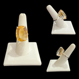 Citrine Size 7 Rings Sterling Silver