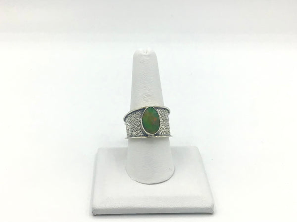 Ethiopian Opal Size 9 Rings Sterling Silver