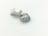 Blue Topaz Size- 6 Rings Sterling Silver