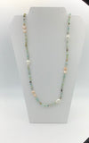 Pearl Gemstone Beaded Amazonite Necklace (20F14)