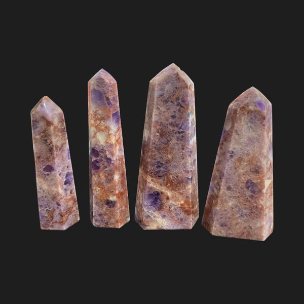 Amethyst Points With Red Healer