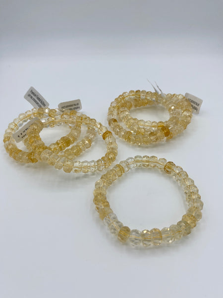 Premium Faceted Citrine Bracelet (Brazil - 6x10 mm)