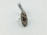Peanut wood Jasper Size-6 Rings Sterling Silver