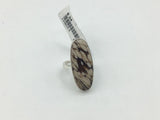 Peanut wood Jasper Size-6 Rings Sterling Silver