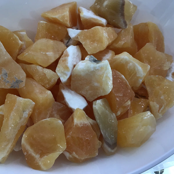 Yellow Calcite  Rough Stones