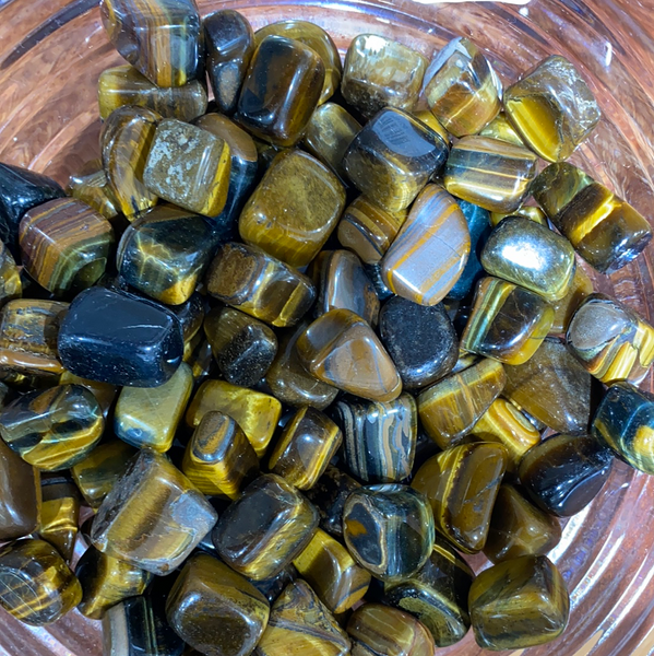 Tigers Eye Tumbled Stone(blue)