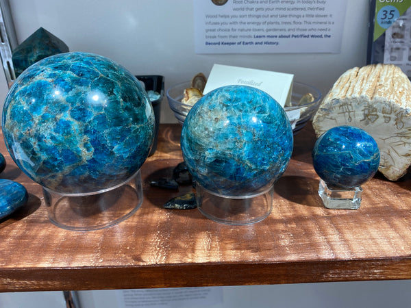 Blue Apatite Spheres