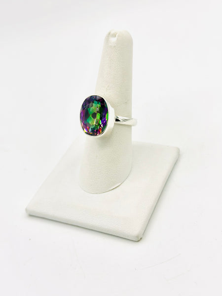 Mystic topaz Size 9 Rings Sterling Silver