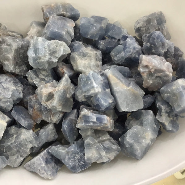Blue Calcite Rough Stones